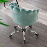 青い現代旋回装置のオフィスの椅子のビロードによって装飾される仕事の椅子の調節可能な高さ