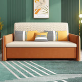 Vollwertiges Schlafsofa aus Samt, gepolstertes, umwandelbares, modernes Sofa mit Stauraum