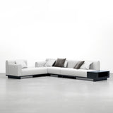 157" Modern Corner L-Shaped Sectional Sofa Cotton & Linen with Side Open Storage