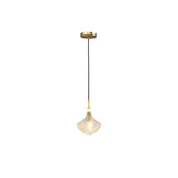 Minimalisme 1-Light Glass Brass Pendant Light Gold Plafing plafonnier plafond