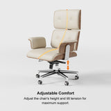 Modern Black Home Office Chair Upholstered Swivel Task Office Chair Height