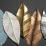 3D moderne kreative Blätter Wanddekoration Metall überlappende Akzente