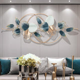 Decoración de pared de moda clásica con hojas de metal ahuecadas en 3D minimalista moderno