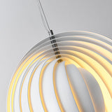 Lámpara colgante giratoria moderna de metal con globo de 1 luz Color blanco