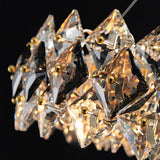 Moderner abgestufter Kristall-Kronleuchter mit 8 Leuchten und verstellbaren Kabeln