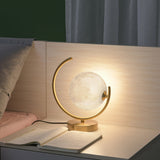 Support semi-lampe de table de lune 3D moderne à 1 lumière