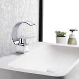 Mooni Chrome Waterfall Bathroom Sink Faucet Single Handle