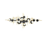 Modern Abstract Metal Wall Decor with Geometric Overlapping Design