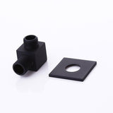 Solid Brass Wall-Mount Square Hand Shower Water Supply Elbow Matte Black