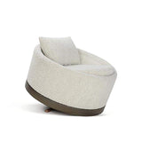 Modern Beige Linen Upholstered Accent Chair with Stainless Steel Legs-Chairs &amp; Recliners,Furniture,Living Room Furniture