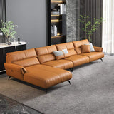 126" Modern L-Shaped Orange Upholstered Sectional Sofas with Chaise-Richsoul-Furniture,Living Room Furniture,Sectionals