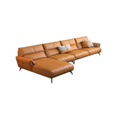 126" Modern L-Shaped Orange Upholstered Sectional Sofas with Chaise-Richsoul-Furniture,Living Room Furniture,Sectionals