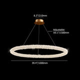 Postmodern Circle Crystal LED Pendant Light with Adjustable Cables