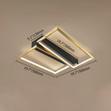 Moderne geometrische LED-Einbauleuchte in Gold und Schwarz
