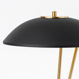 Postmodern 1-Light Table Lamp with Black Umbrella Shade