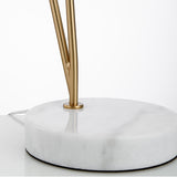 Postmodern 1-Light Table Lamp with Black Umbrella Shade
