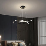 Modern LED Pendant Light Circa Design Hanging Light in Black
