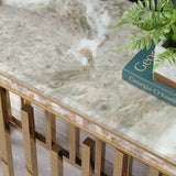 59.1" 金のステンレス鋼の基盤が付いている現代大理石のコンソール テーブルの狭い玄関のテーブル