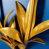 2 piezas de decoración de pared de metal Glam en dorado y azul con diseño de semicírculo