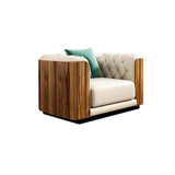 Modern Beige Faux Leather Tufted Sofa & Loveseat Living Room Set of 3-Richsoul-Furniture,Living Room Furniture,Living Room Sets