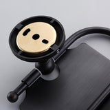 Bella Antique Black Wall Mounted Toilet Paper Holder & Cover Brass
