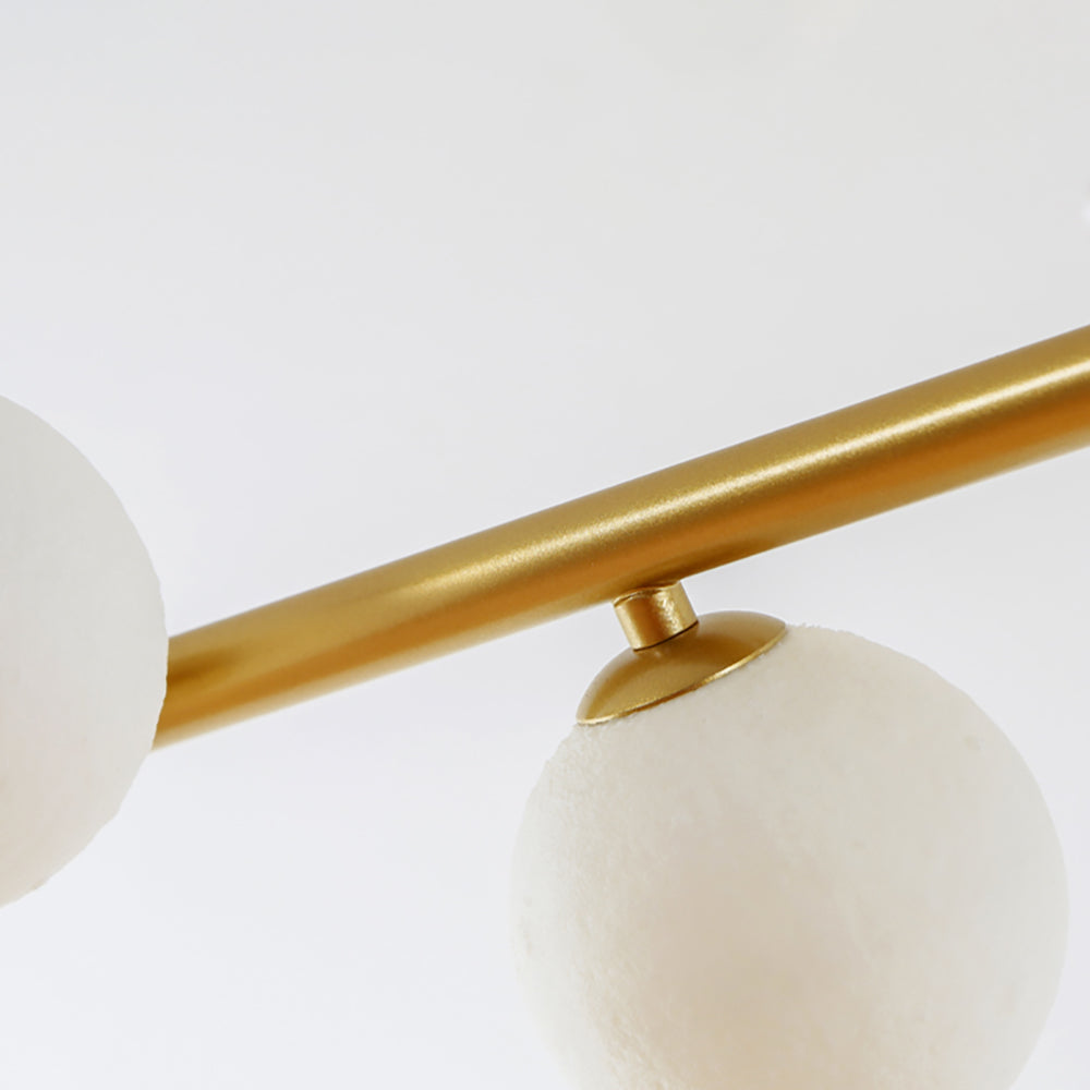 Modern 8-Light Sputnik Design LED Pendant Light with Gold Stoving Varnish