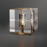Postmoderne Creative Square Crystal Glass Table Lampe 1 Light Ont / Off Interrupteur