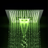 Pièdes de douche de 16 "Plafond carré 3 Fonction 304 Pays de douche LED de salle de bain en acier inoxydable