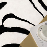 6' x 9' Multipurpose Rectangular Contemporary Low-key Black & White Area Rug