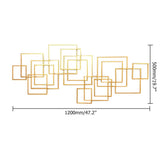 モダンな抽象ゴールドホーム自由ho放な四角い壁の装飾