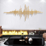 Geometric Modern Gold Lines Metal Wall Decor Home Hanging Accent