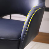 كرسي المكتب الأزرق دوار للمكتب المنجد فو ، كرسي المهمة ، ارتفاع قابل للتعديل