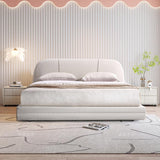 Modernes, gepolstertes Plattformbett mit Kingsize-Bett, flaches Cloud-Bett