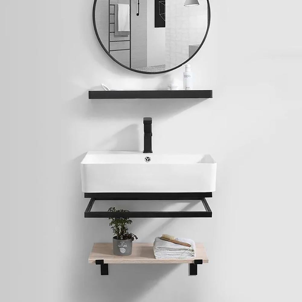 20" Modern Floating Bathroom Vanity with Single Sink and Shelf Space Saving