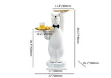Table d'appoint à ours blanc moderne Table de bac à niveaux à niveaux en or