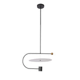 Modern Black Novelty Pendant Light 2-Light Elegant Hanging Light