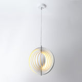 Lámpara colgante giratoria moderna de metal con globo de 1 luz Color blanco