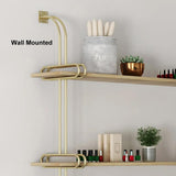 3-Tier Luxury Floating Shelves Wooden Wall Shelf Wall Mounted Shelves