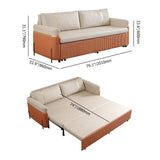 79" Full Sleeper Sofa Bed with Storage Upholstered Convertible Cotton & Linen