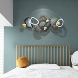 Luxuriöse kreative Metall-Stein-Dekoration, moderne Wanddekoration, 53,1 "L x 25,5" H