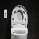 Smartes einteiliges Stand-WC und Bidet mit Fußinduktion und automatischer Spülung mit Sitz in Weiß