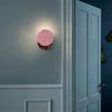 Aplique de pared rosa moderno Aplique de pared de terrazo de decoración de 1 luz para dormitorio
