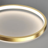 Multi-Circles 5-Licht-LED-Unterputz-Deckenleuchte in Schwarz und Gold