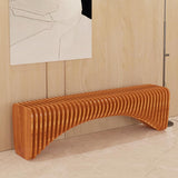 مقعد المقعد الخشبي الطبيعي المنحني الحديثة السطح الخطي العمودي