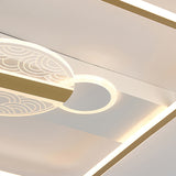 حديث مستطيل 3 وضع اللون الاكريليك الظل LED تدفق السقف الجبل فاتح أبيض والذهب
