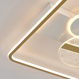 Moderne rechteckige 3-Farbmodus-Acrylschirm-LED-Deckenleuchte für Unterputzmontage in Weiß und Gold
