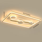 Moderne rectangulaire 3 couleurs Mode acrylique LED LED MONT MONT