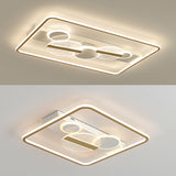 Moderne rectangulaire 3 couleurs Mode acrylique LED LED MONT MONT