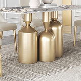 63 "長方形の金色の金色の現代的なダイニングテーブル