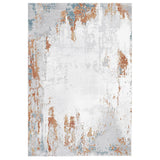 5' x 8' Modern Abstract Ink Painting Multi-colored Rectangle Area Rug